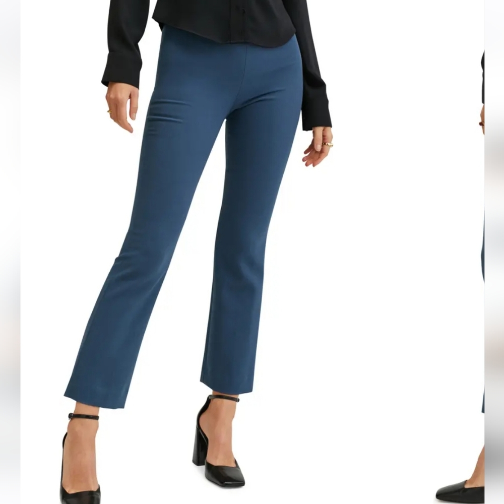 Mango NWT Crop Flare Trouser Indigo blue XL